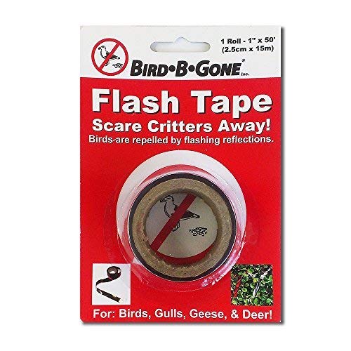 Bird B Gone MMFT-050 1' X 50' Reflective Bird Deterrent Flash Tape - Scare Birds Away from Gardens, Farms, and Outdoor Areas