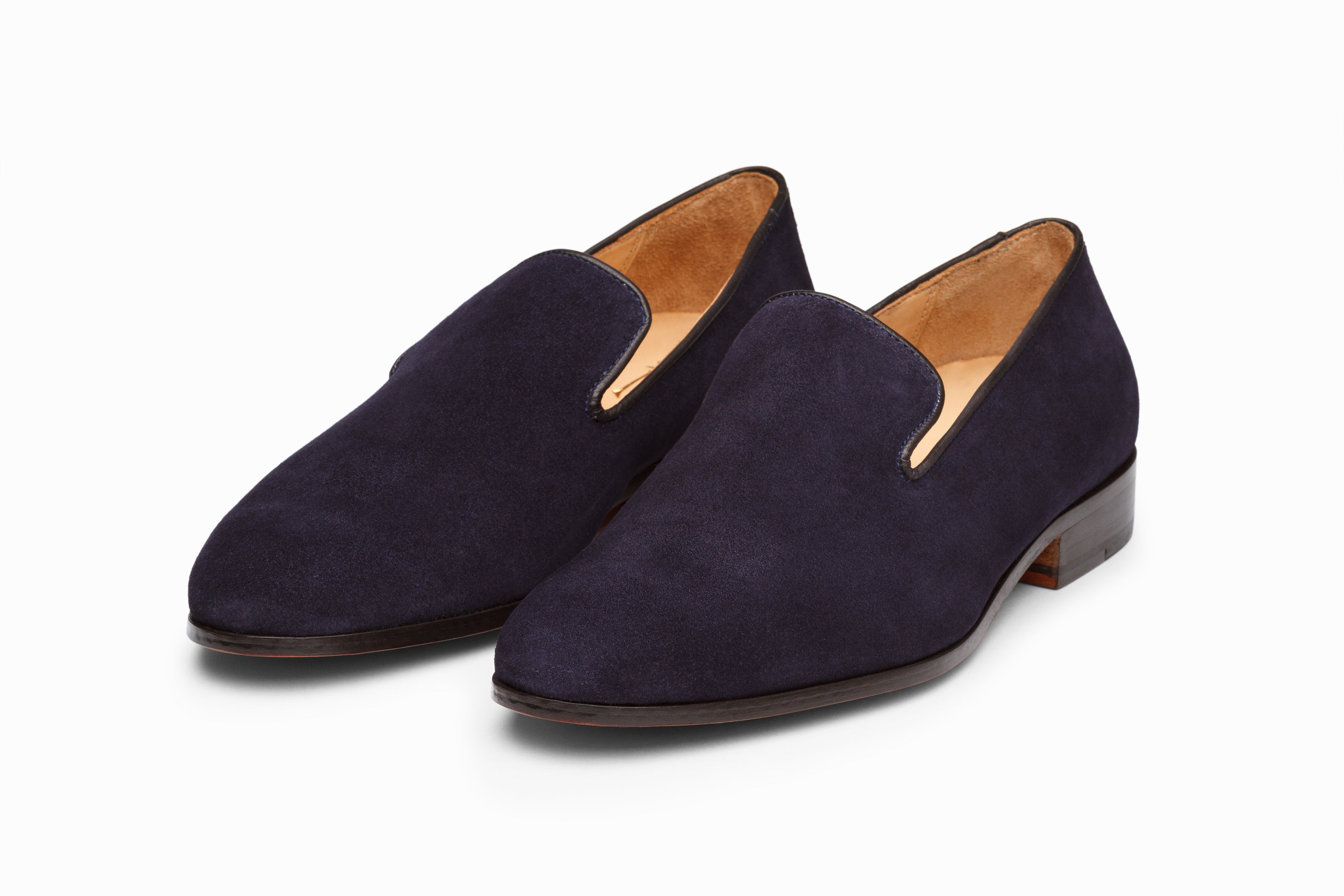 Premium Venetian Loafers for Men - Navy Blue Suede Slip-On Shoes - Comfortable & Stylish for Business Casual & Office Wear
