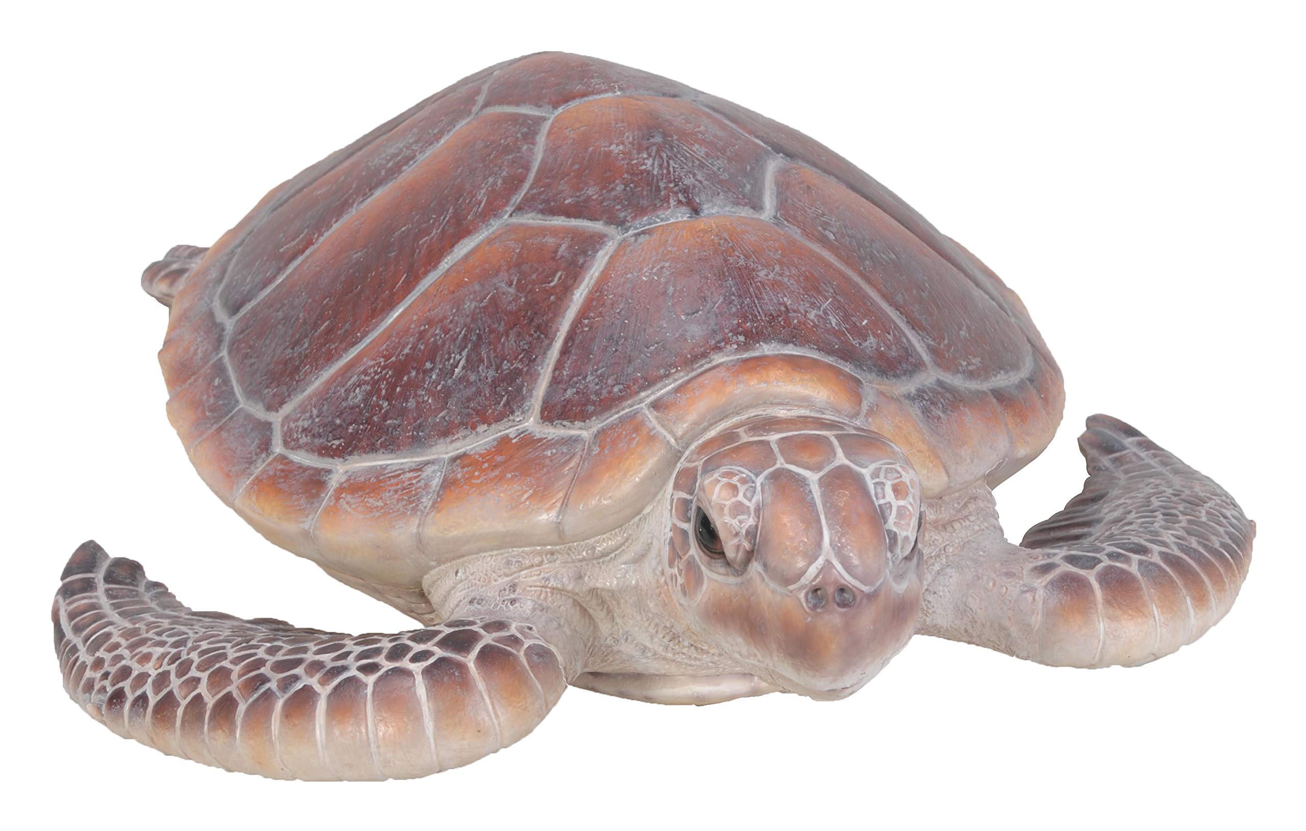 Hi-Line Gift 87683-A Large Sea Turtle Statue - Handcrafted Resin Ocean Decor for Beach House, Coastal Living Room & Outdoor Garden Decorations