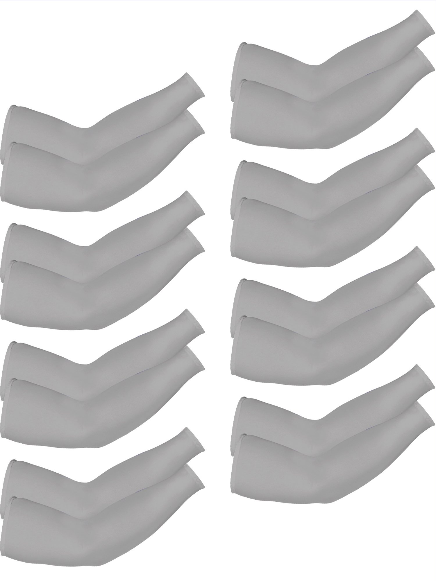 8 Pairs Unisex UV Protection Arm Cooling Sleeves - Ice Silk Sun Protection Arm Covers for Outdoor Sports, Running, Cycling & Driving (Grey)