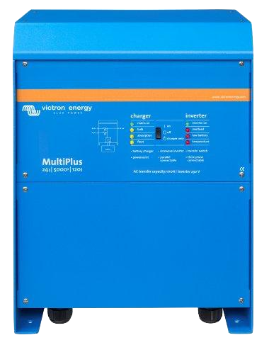 MultiPlus 24V 5000W 120/230V Pure Sine Wave Inverter Charger - Power Backup for RVs, Boats & Off-Grid Homes