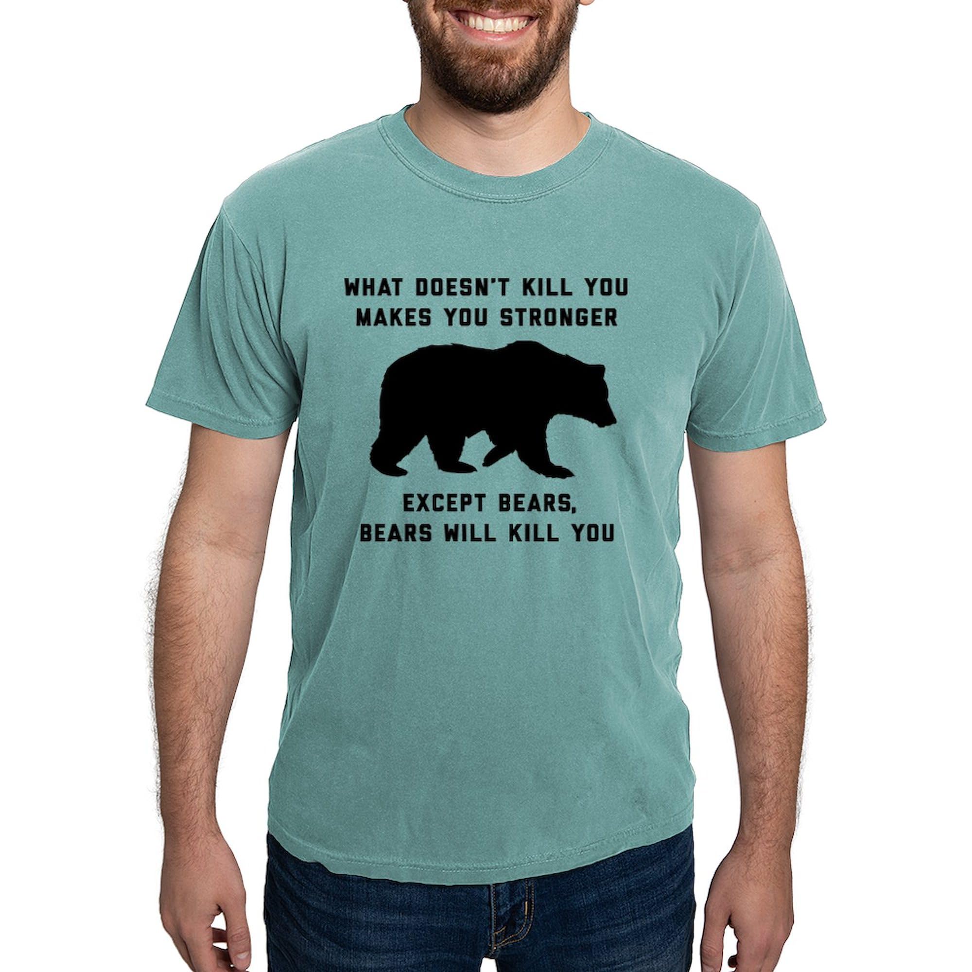Bears Will Kill You Funny T-Shirt for Men | Comfort Colors® Soft Cotton Tee | Casual Wear, Gifts for Bear Lovers, Outdoor Adventure Apparel
