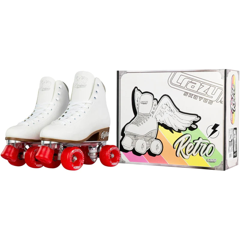 Adjustable Retro Roller Skates for Kids - White - Perfect for Outdoor Play, Birthday Gifts & Roller Rink Fun