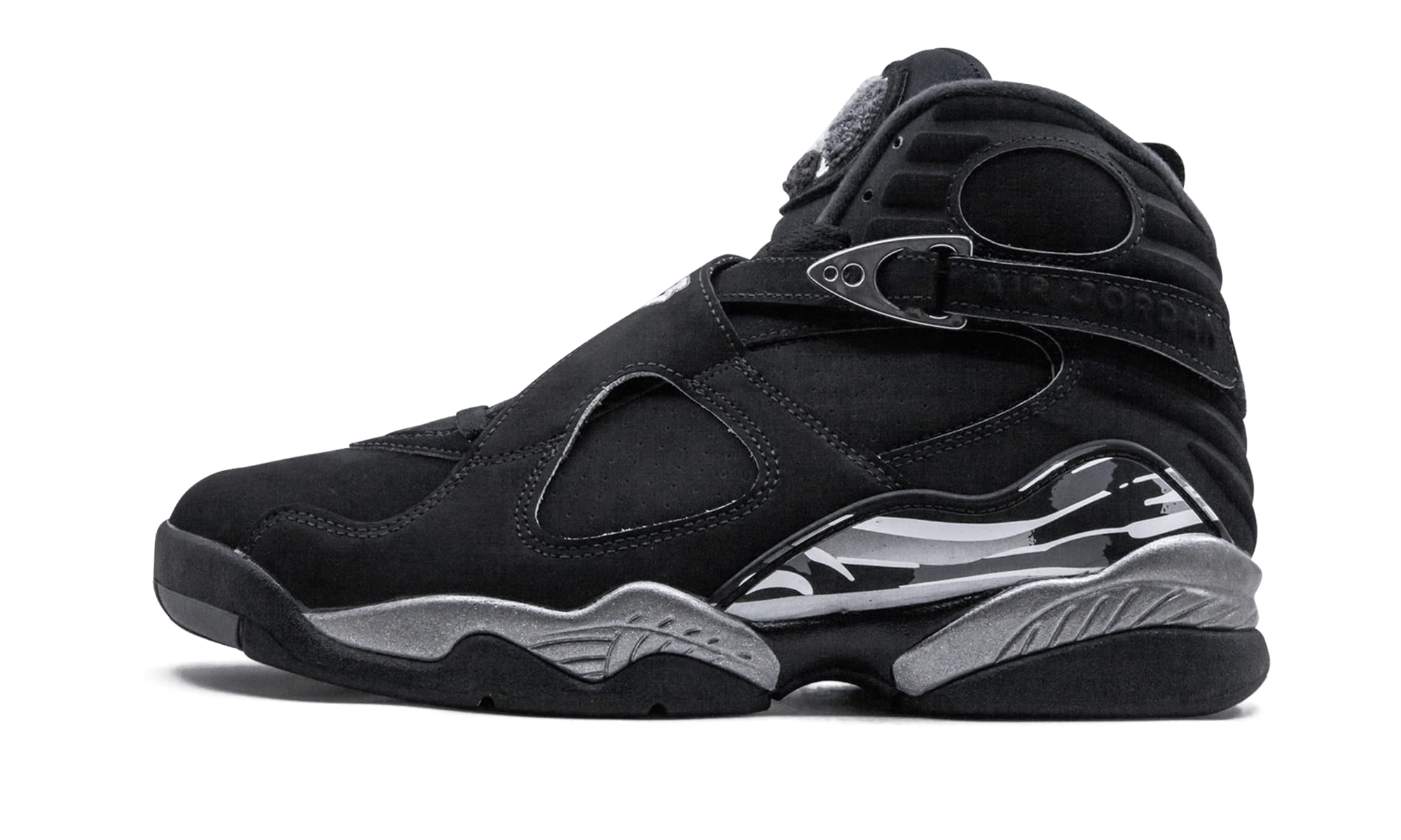 AIR Jordan AJ Retro 8 Men's Basketball Shoes - Black/White/Light Graphite | High-Performance Sneakers for Streetwear & Court Play