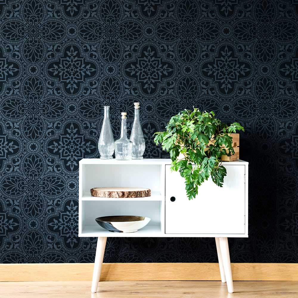 Alatera Tile Stencil Kit - Large Reusable Wall Painting Stencils for DIY Home Decor - Easy Room Makeover with Floor & Wall Stenciling - Perfect for Bedroom, Bathroom, and Kitchen Renovations