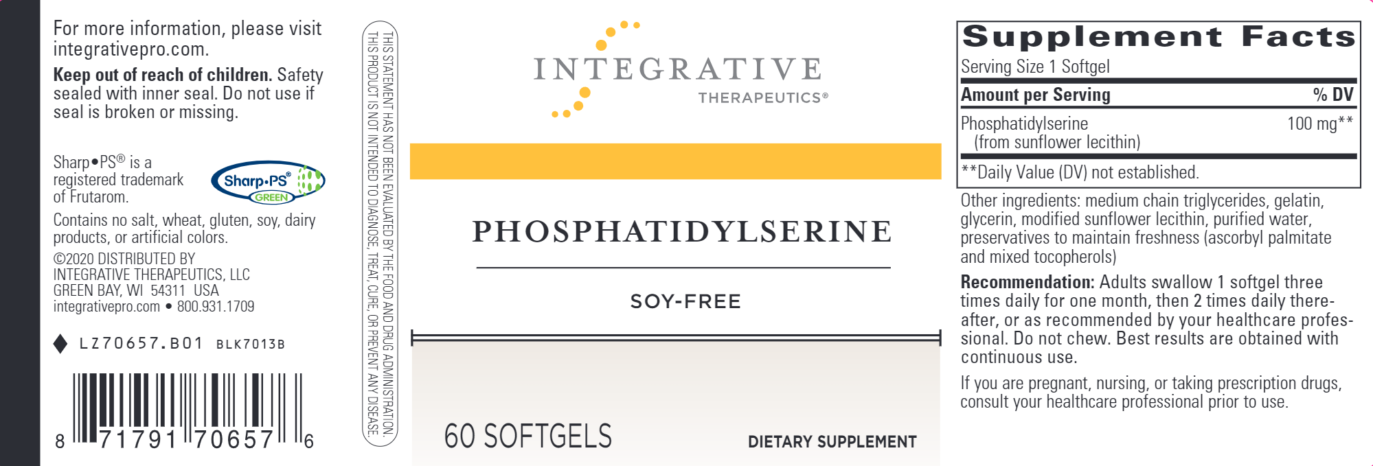 Premium Phosphatidylserine Supplement for Brain Health & Memory Support - Natural Cognitive Enhancer for Focus, Stress Relief & Mental Clarity | Ideal for Students, Professionals & Seniors