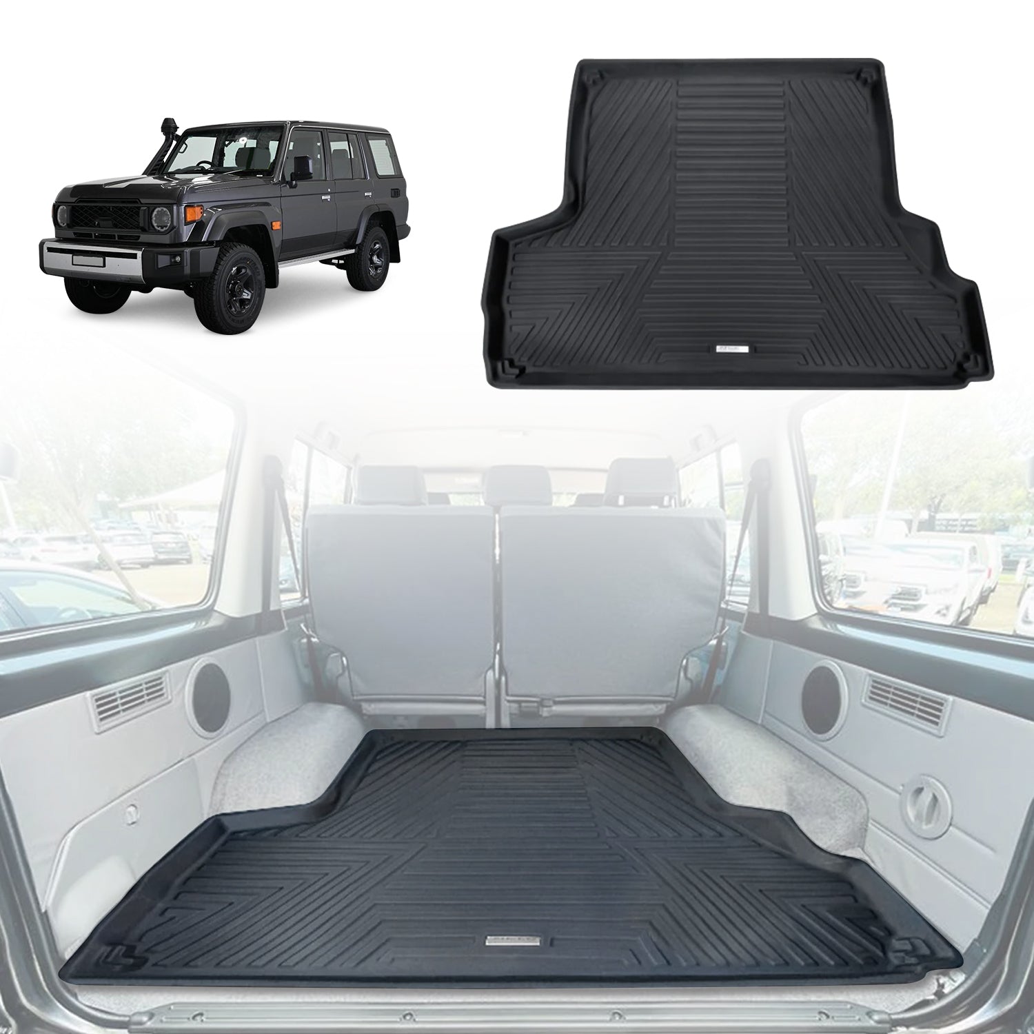 Toyota LandCruiser 76 LC76 Boot Liner (2024 Onwards) - Heavy Duty Cargo Mat for SUV, Truck & Off-Road Vehicles - Perfect for Camping, Road Trips & Outdoor Adventures