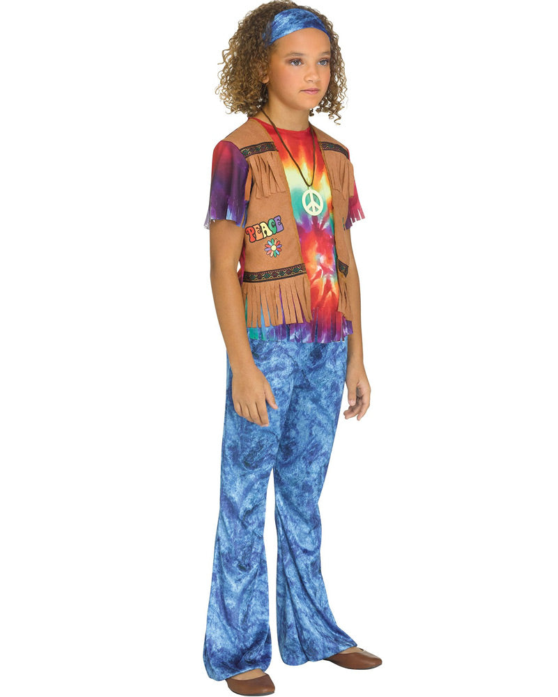 Groovy 60s Baby Girls Costume - Retro Hippie Outfit for Toddler Dress Up & Halloween Party