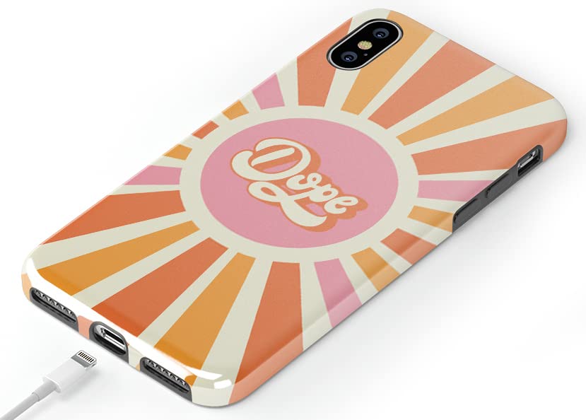 Casely iPhone X/XS Case - Retro Colorblock Design | Durable & Stylish Phone Cover | Perfect for Everyday Use, Travel & Protection
