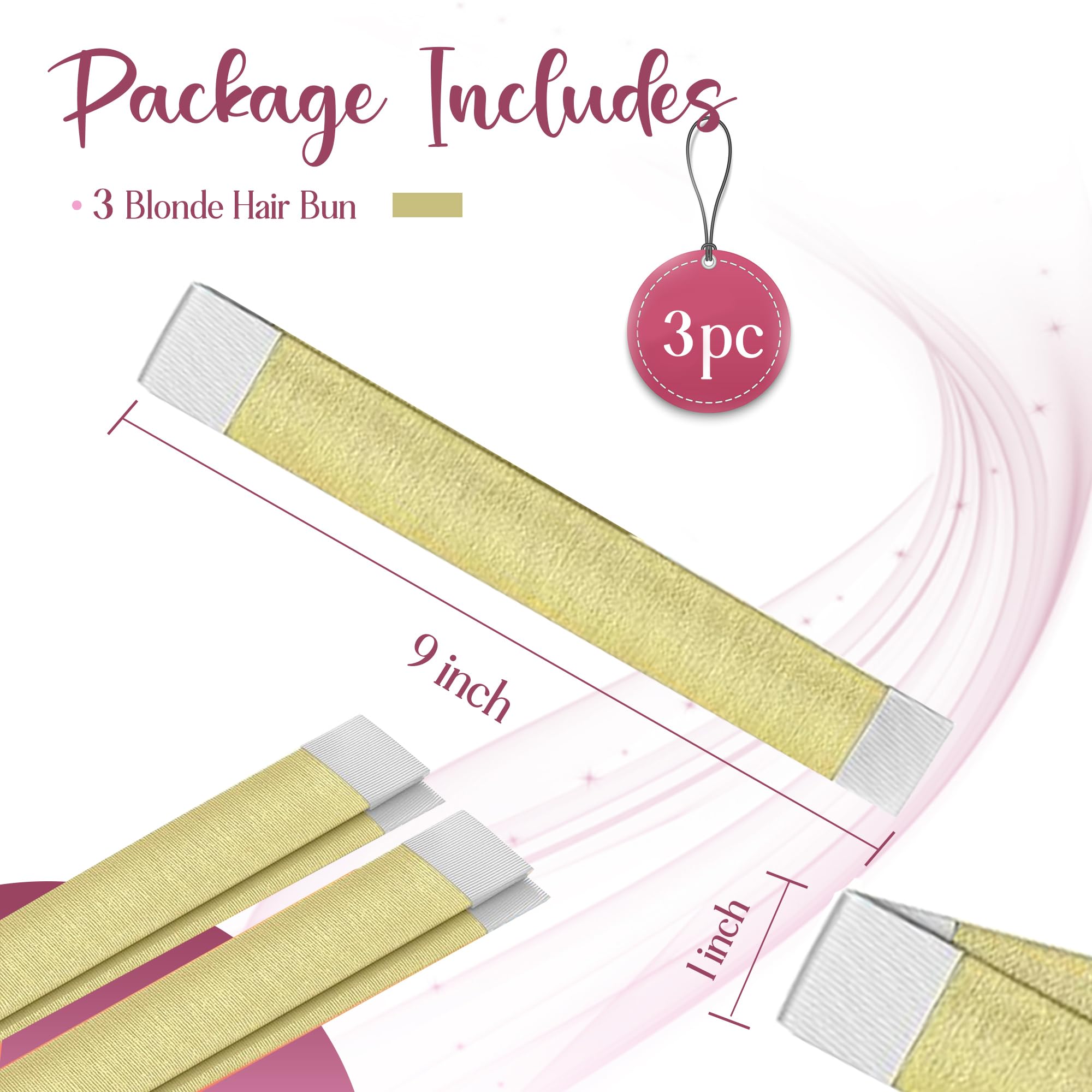 Andlane Women's Hair Bun Maker Tool - French Twist Fold Wrap Snap Hair Accessories (3 Blonde) for Updos, Ponytails & Special Occasions