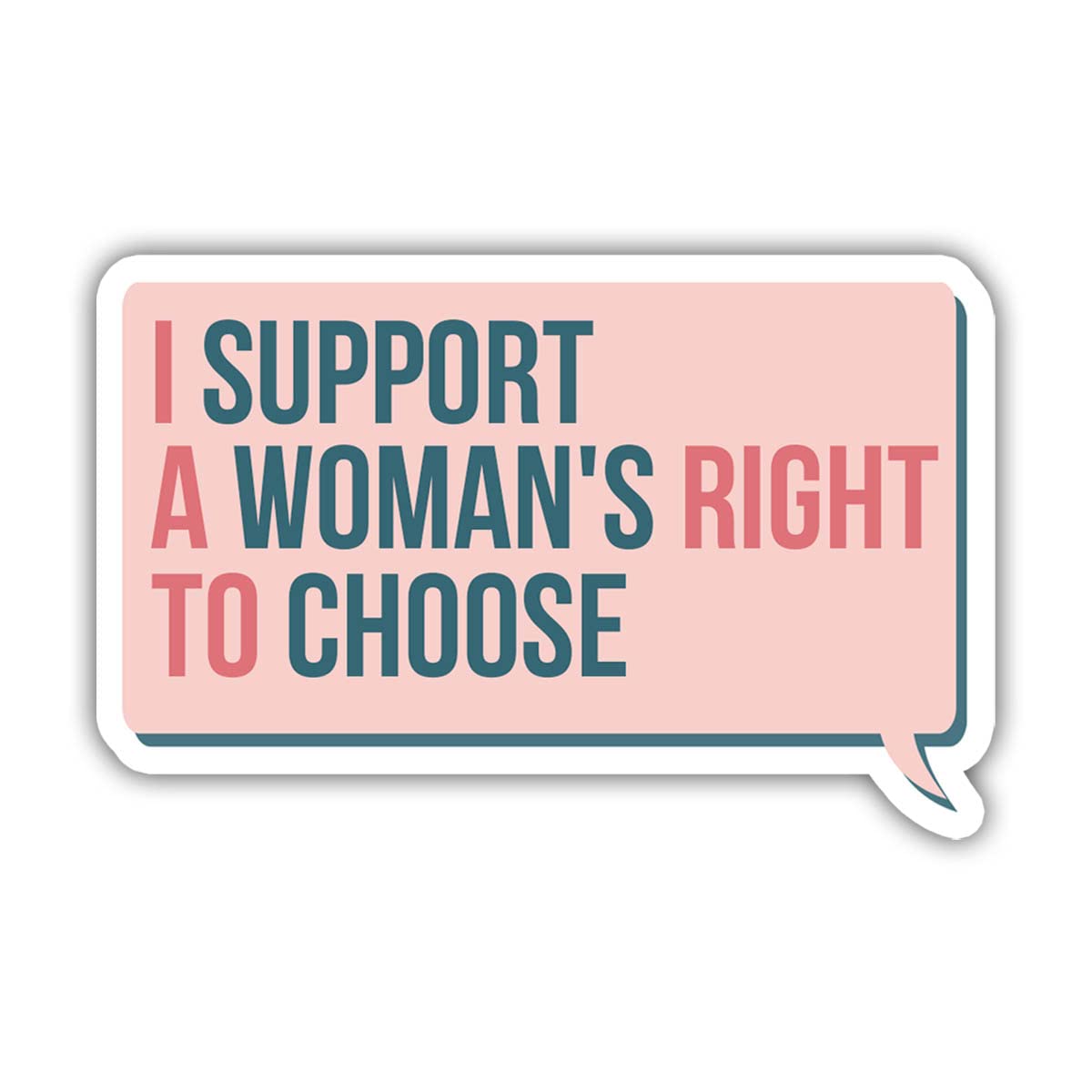 LECATI 3-Pack Feminist Stickers - 'I Support a Woman's Right to Choose' Pro-Choice Abortion Rights Decals (3