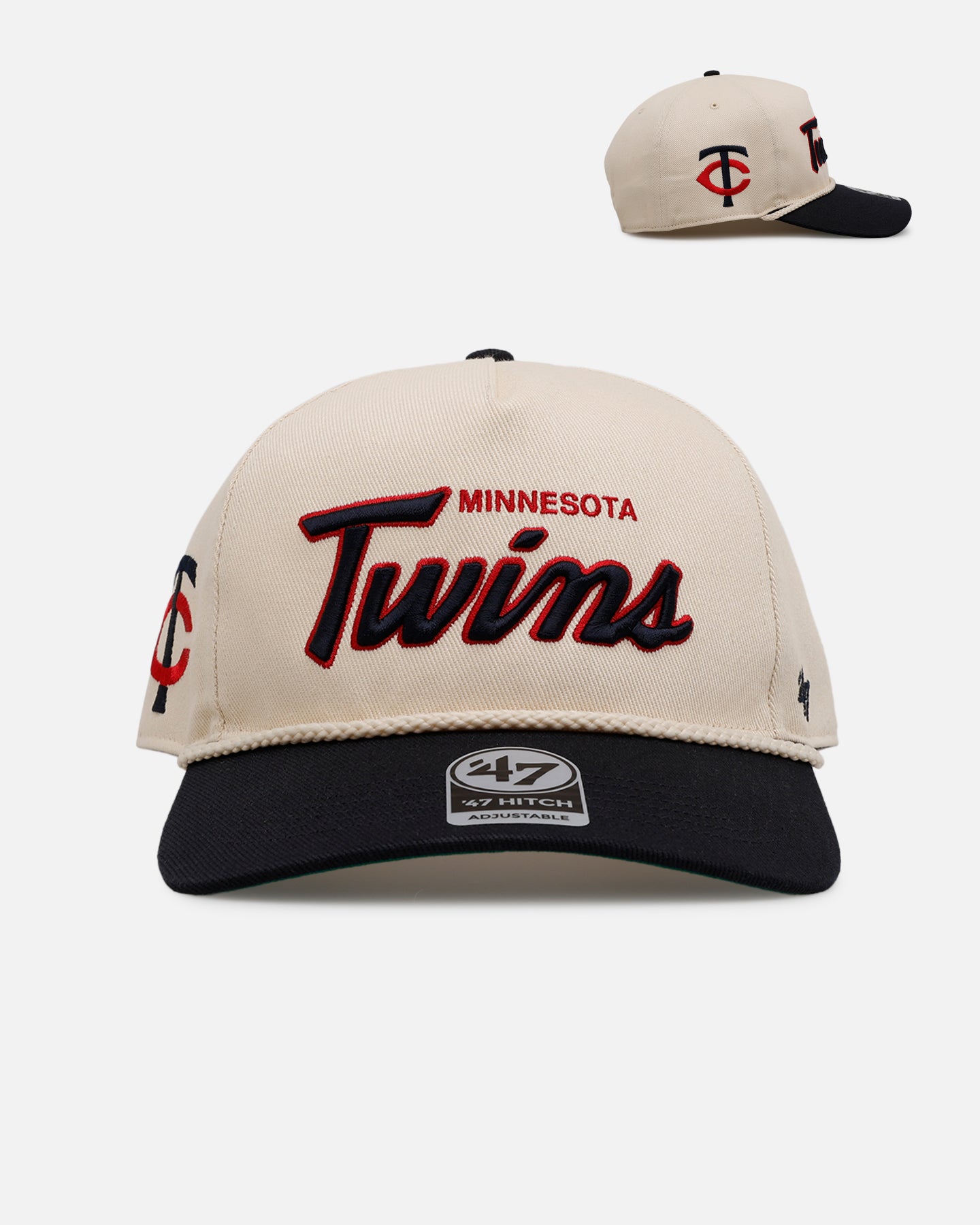 47 Brand Minnesota Twins MLB Opening Day Script Hitch Snapback Hat - Adjustable Baseball Cap for Men & Women - Perfect for Games, Sports, and Casual Wear