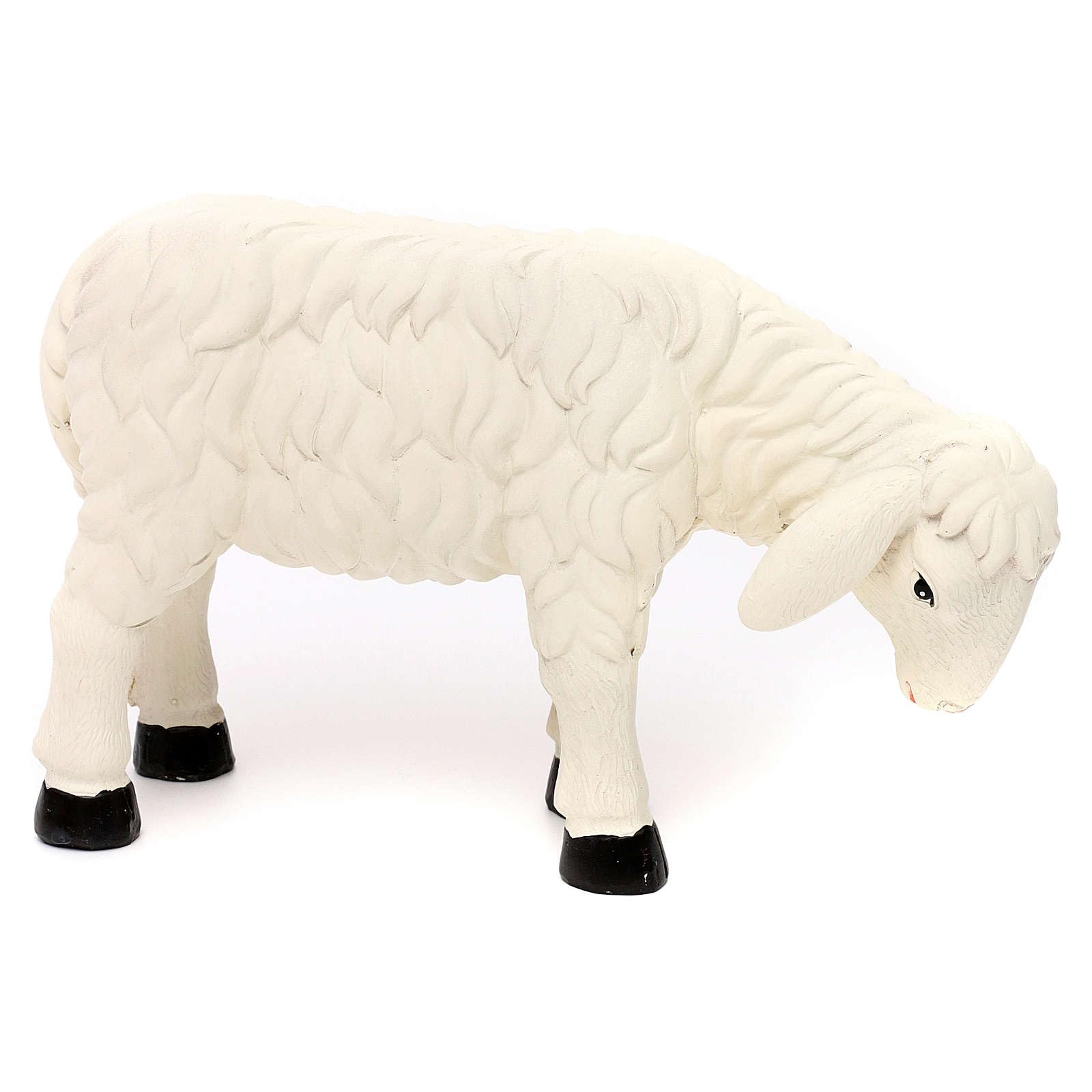 Nativity Scene Figurines - Set of 3 Realistic Resin Sheep & Ram Figures (35-40cm) for Christmas Crib Display, Home Decor & Holiday Tabletop Decorations