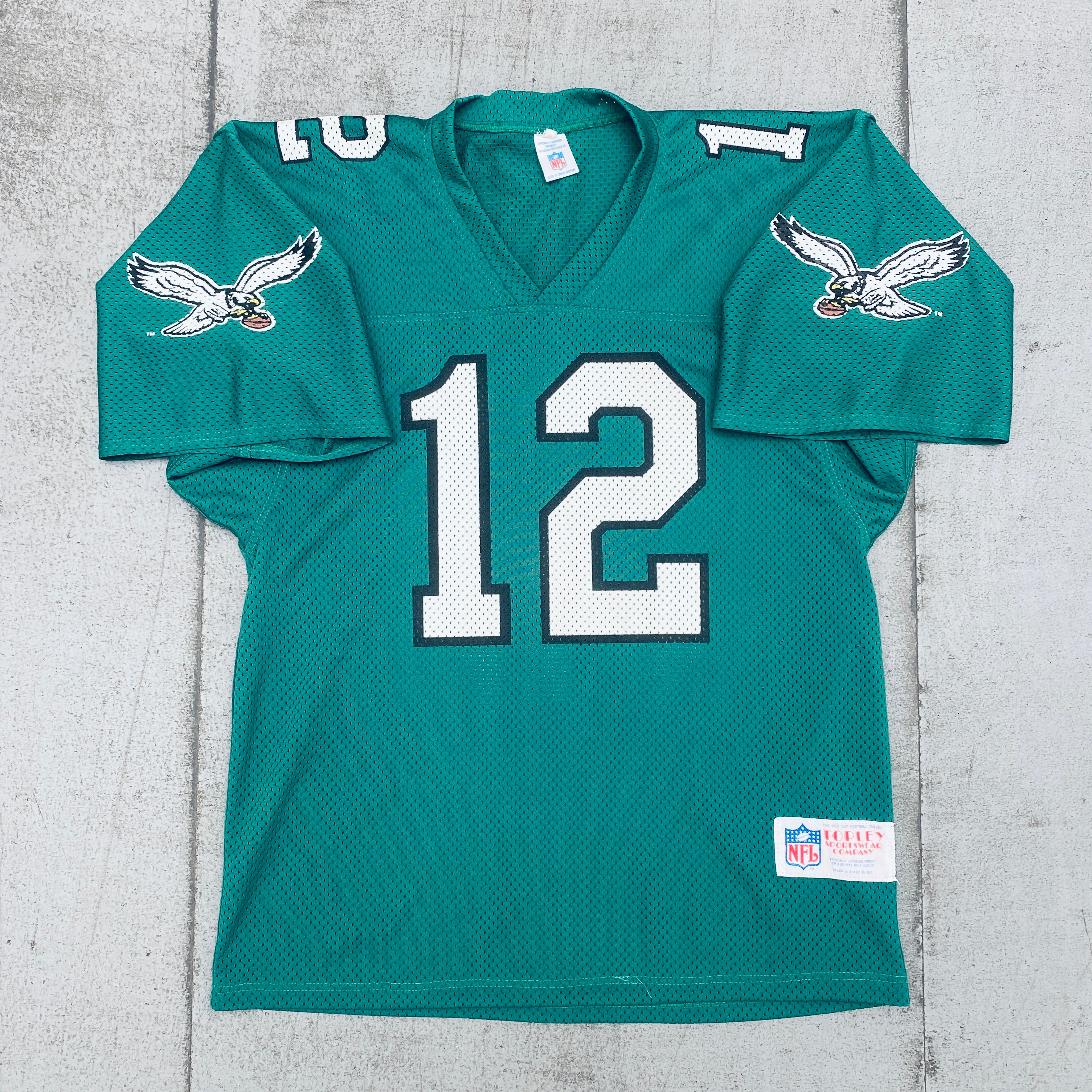 Philadelphia Eagles 1990 Kelly Green Randall Cunningham No. 12 NFL Replica Jersey - Men's Vintage Football Fan Apparel for Game Day & Tailgating