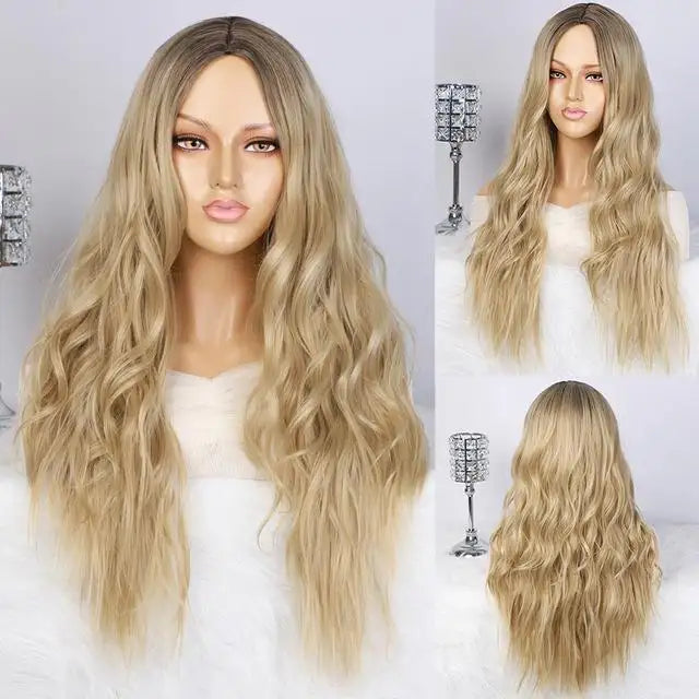 Danity Long Wavy Wig - Natural Looking Synthetic Hair Extensions for Women | Perfect for Cosplay, Daily Wear & Special Occasions