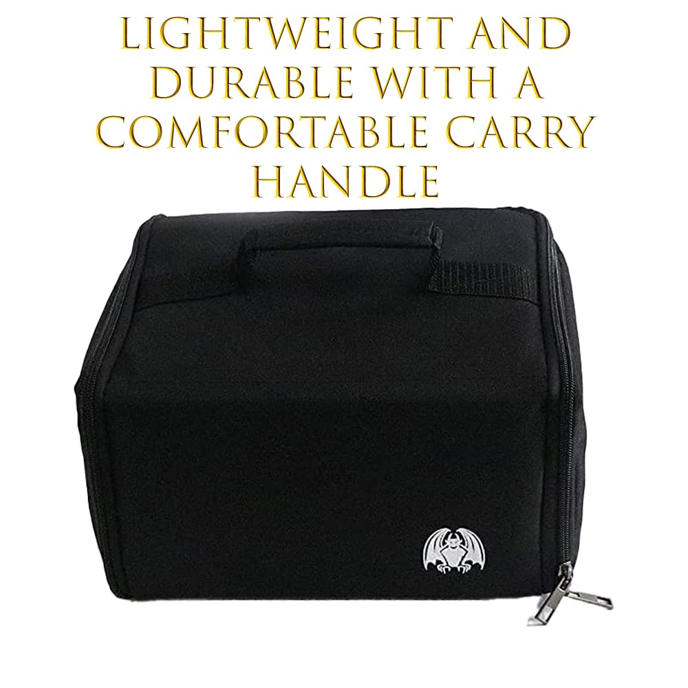 Durable Miniature Carrying Case with Foam Slots - Perfect for 28mm D&D Miniatures Storage | 4-Tray Organizer with Secure Carry Handle | Ideal for Tabletop Gaming, Warhammer, and RPG Accessories