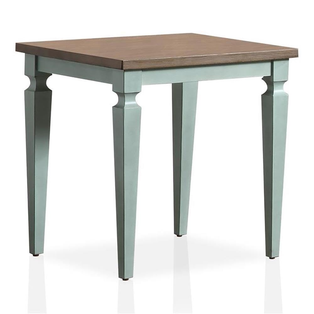 BOWERY HILL Wood Coffee Table Set - Antique Blue for Living Room Decor