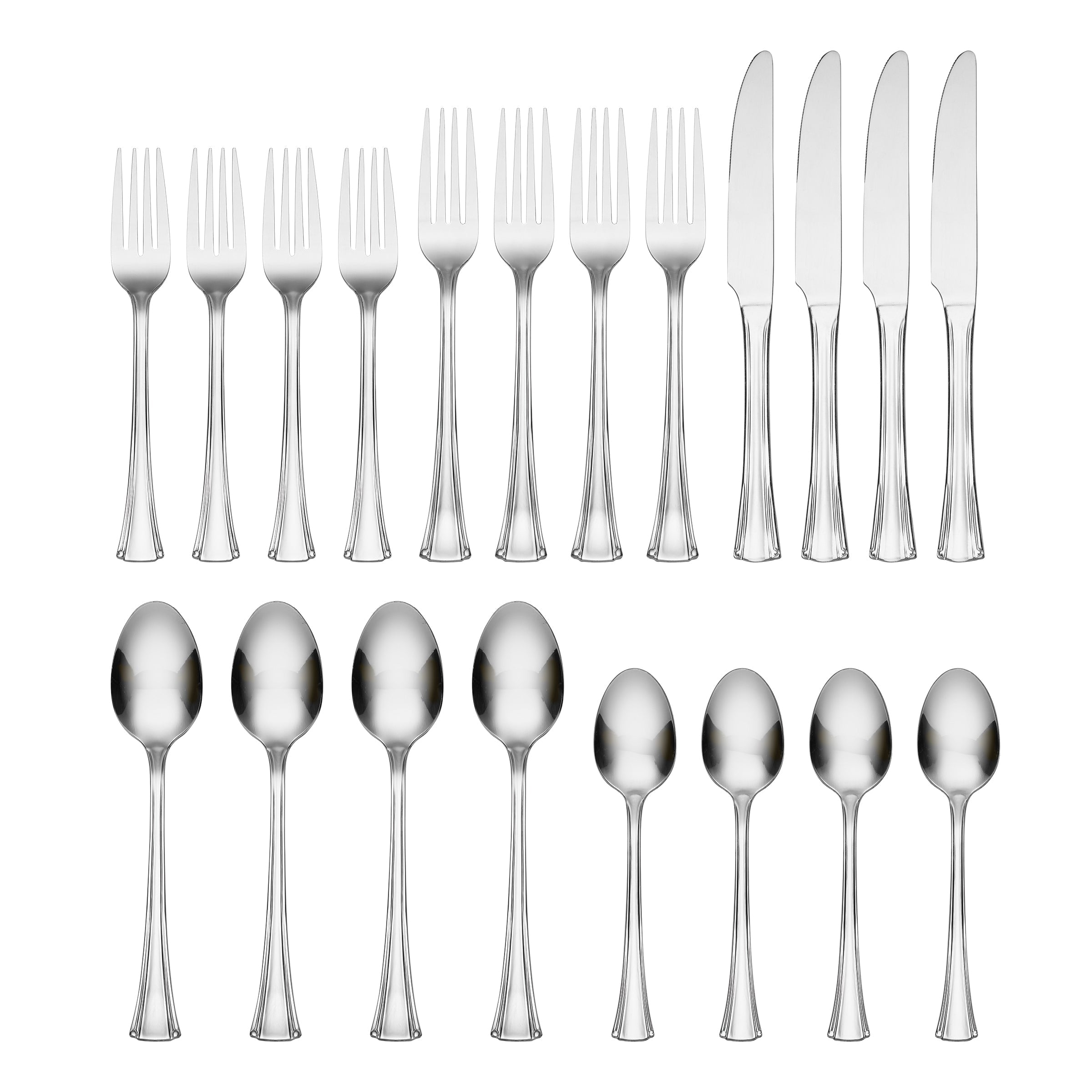 Avalon 20-Piece Stainless Steel Flatware Set - Elegant Silverware for Everyday Dining, Dinner Parties & Wedding Gifts | Durable & Dishwasher Safe Cutlery Set