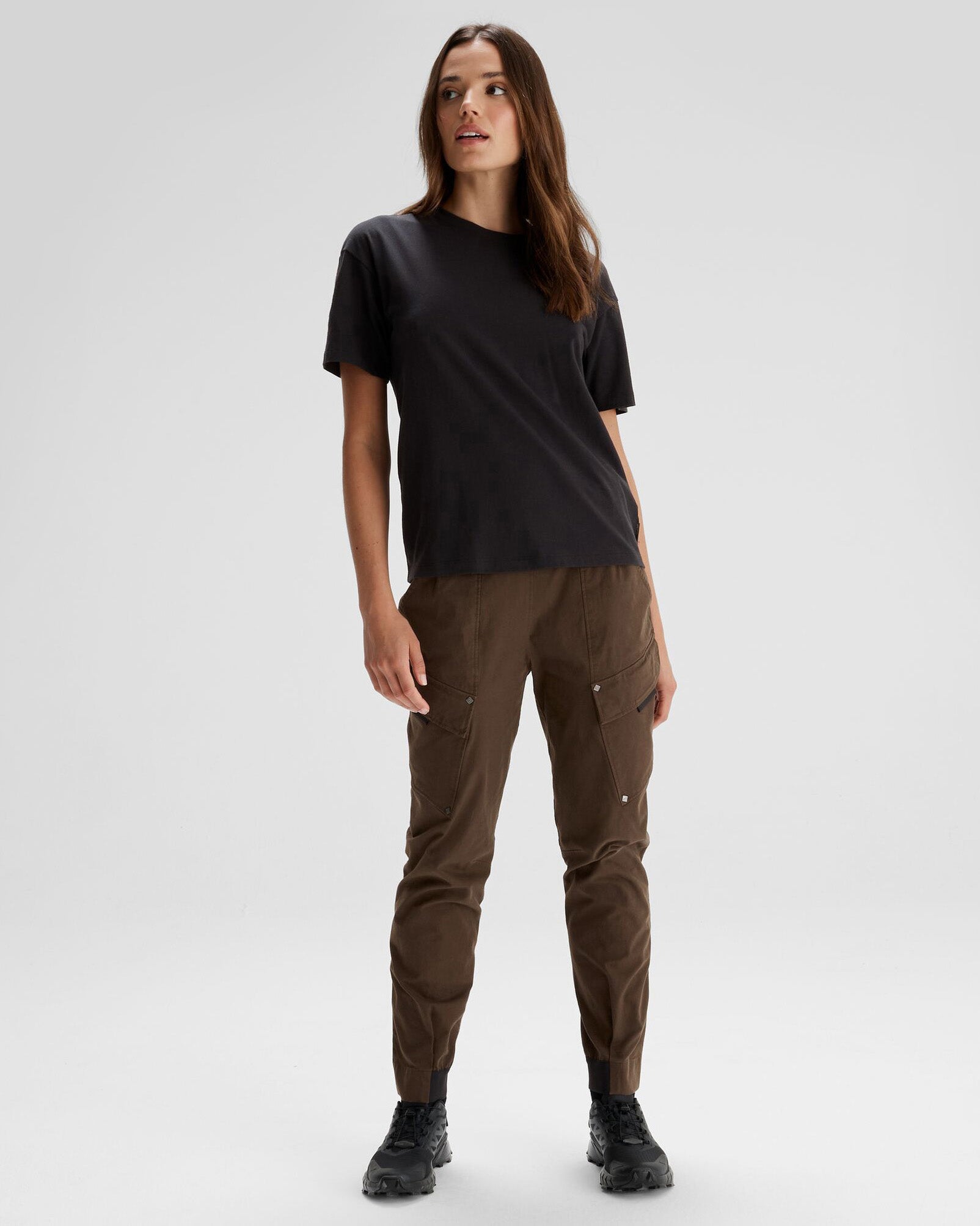 Organic Cotton Women's T-Shirt - Soft & Breathable Black Stingray Print - Casual Wear, Lounge, Workout & Everyday Outfits