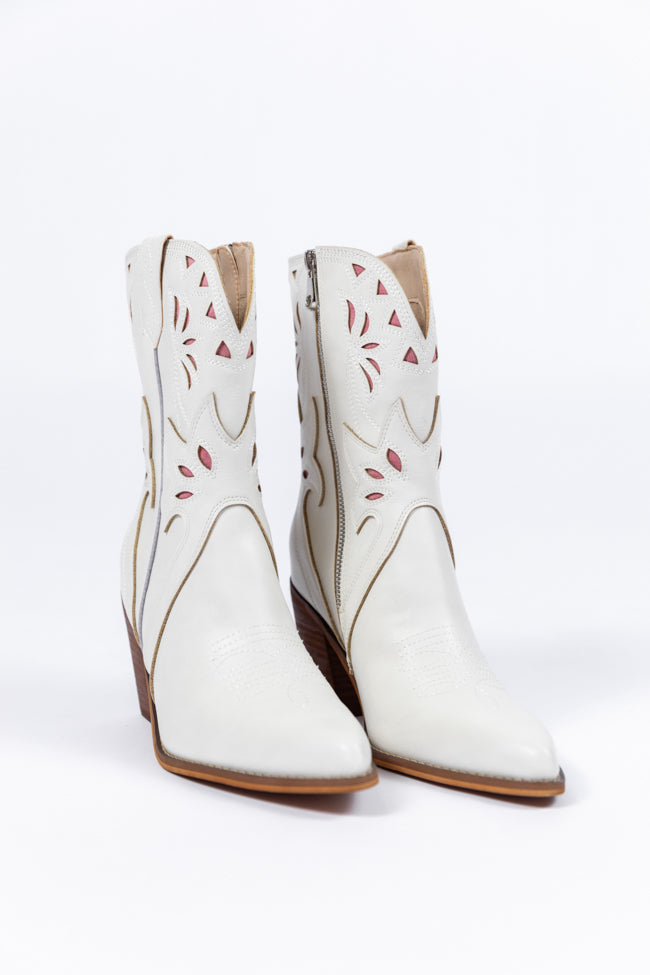 Dallas White Pointed Toe Booties for Women - Stylish Ankle Boots with Comfortable Heel | Perfect for Office, Party & Fall Fashion Outfits