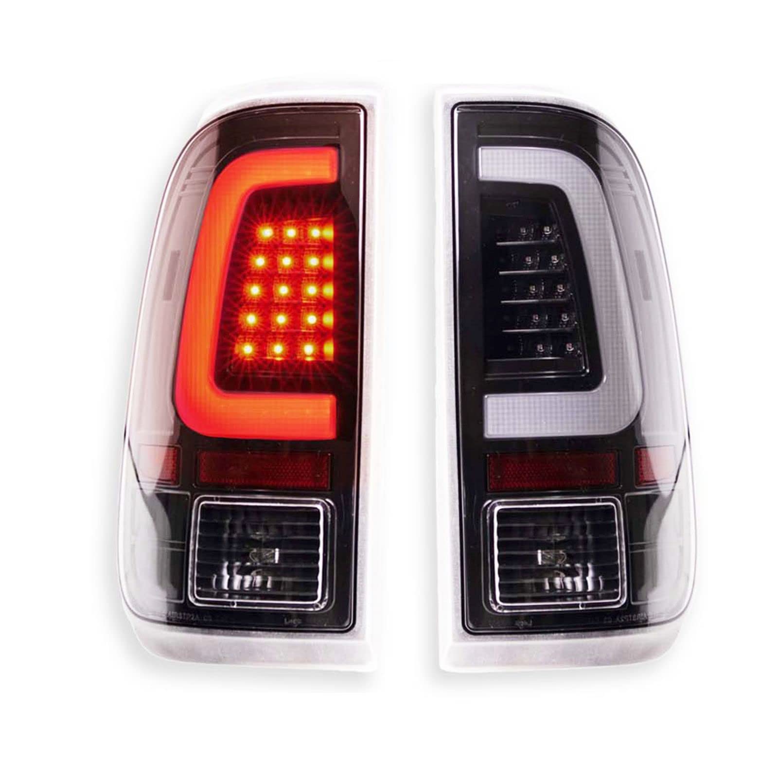 Ford F-250 F-350 Super Duty Rear Tail Lights Set (2008-2016) - Halogen Compatible Replacement for FO2800208 FO2801208 - Perfect for Night Driving & Enhanced Vehicle Safety