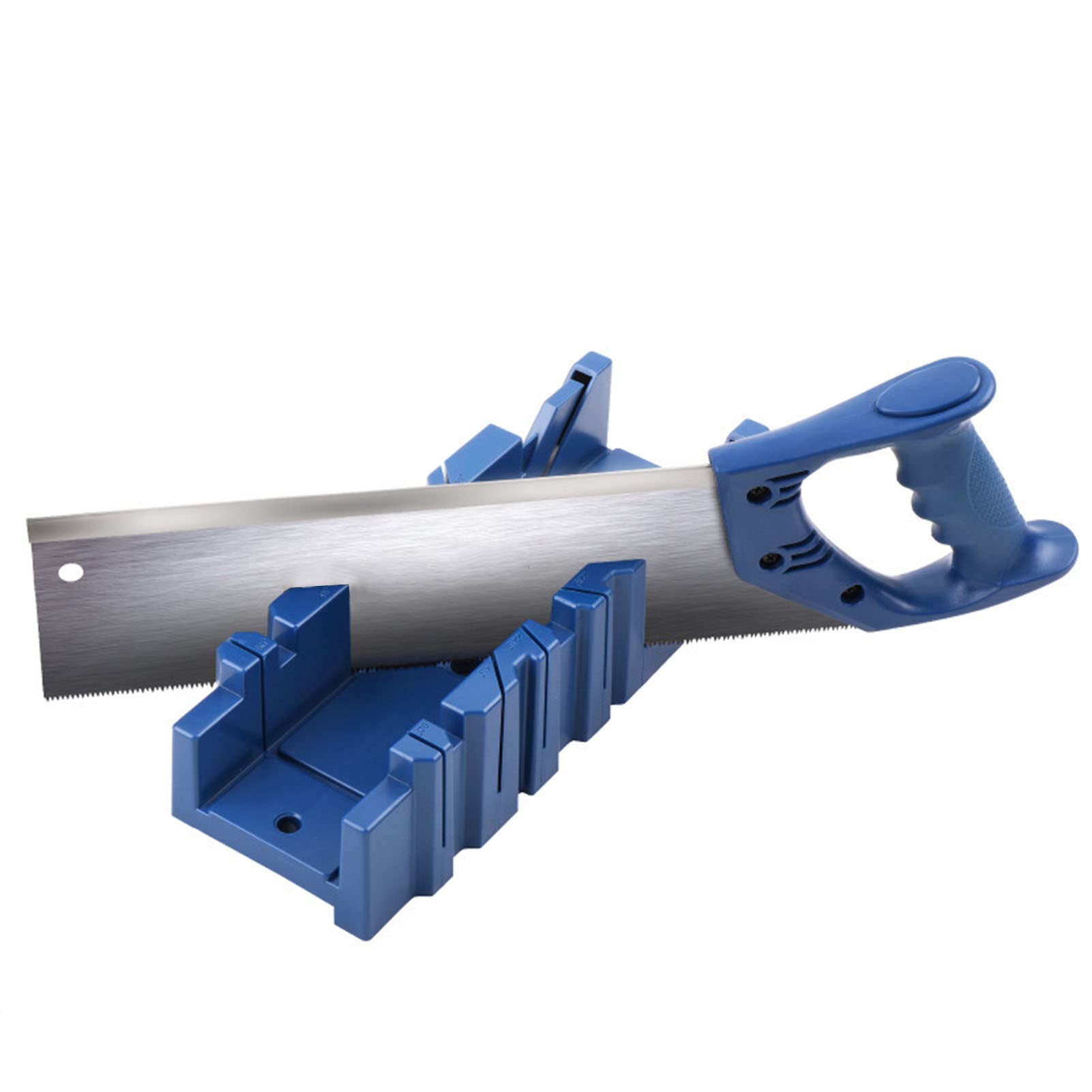 45° Miter Box with Saw - Heavy Duty Steel Back Saw for Precise Angle Cutting | Perfect for Woodworking, DIY Projects & Home Improvement