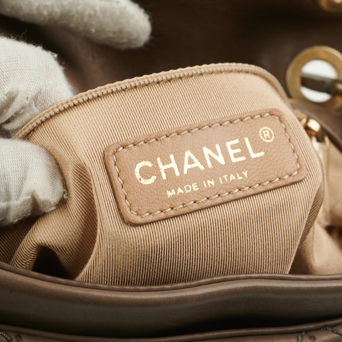 Chanel Quilted Square Flap Bag in Soft Lambskin Leather - Taupe Color | Luxury Crossbody Purse for Women, Perfect for Date Night & Special Occasions