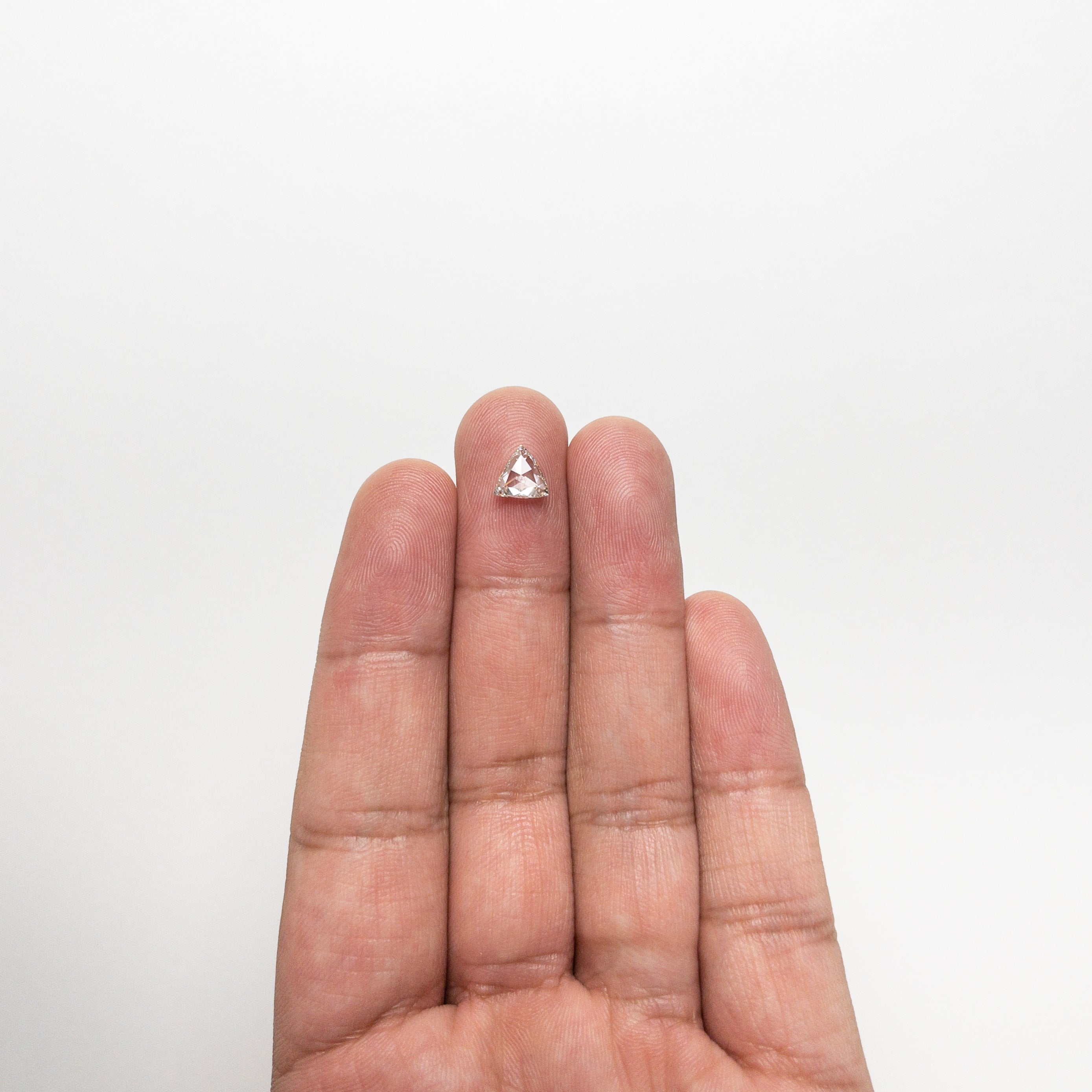 0.73ct L Trillion Rose Cut Diamond - 6.65x6.84x2.22mm SI1 Clarity - Perfect for Engagement Rings & Fine Jewelry