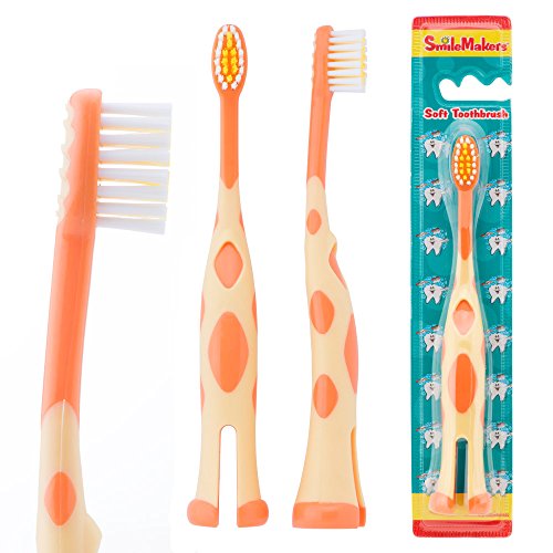 SmileCare Soft Bristle Toddler Giraffe Toothbrushes - 48 Pack Kids Dental Hygiene Products for Gentle Teeth Cleaning - Perfect for Home, Travel & Daycare Use
