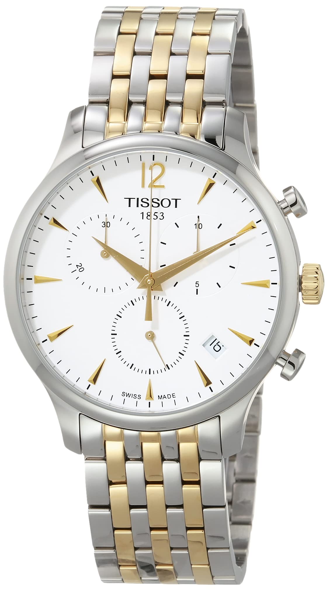 Tissot T-Classic T063.617.22.037.00 Men's Luxury Watch - Two-Tone Silver & Gold Stainless Steel Case (42mm) - Water Resistant Dress Watch for Business, Formal Events & Gifts