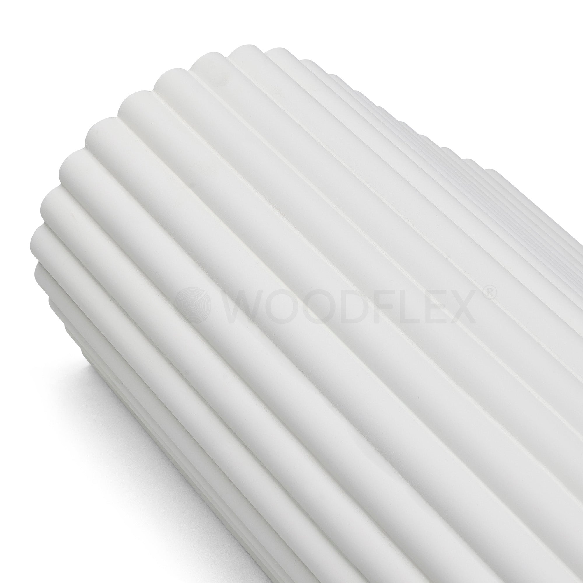 WOODFLEX White Primed Flexible Half Round Molding 2700mm x 600mm - Perfect for Crown Molding, Ceiling Trim & Interior Decoration