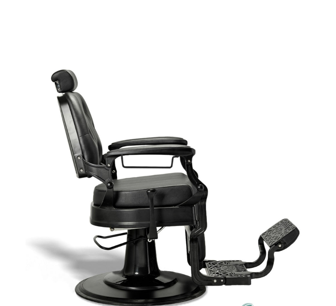 Adams Professional Barber Chair - Heavy Duty Hydraulic Salon Styling Chair for Haircuts & Shaves - Perfect for Barbershops, Salons & Home Grooming Stations