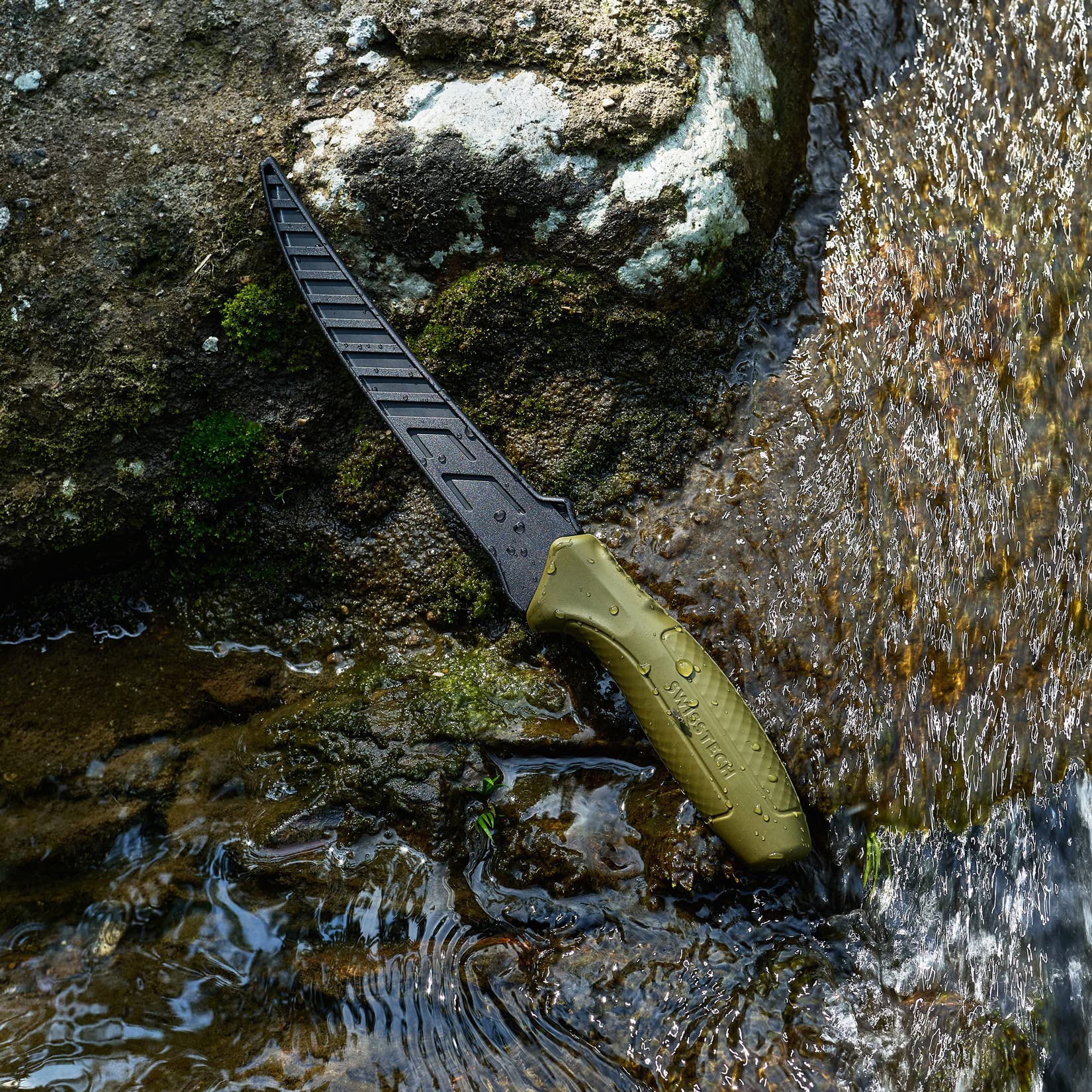 Swiss+Tech 5 Inch Fillet Knife - Professional Fishing Knife for Filleting and Boning Fish - Ergonomic Floating Foam Handle with Protective Sheath - Perfect for Fishing Trips, Camping & Outdoor Cooking