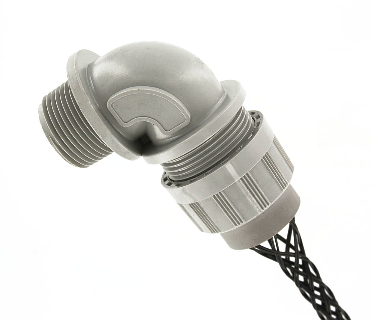 Leviton L7569 STR REL GP NYL CRD SEAL 0.437-0.562 Inch 90 Degree Strain Relief Cord Connector - Ideal for Industrial Equipment, Outdoor Lighting, and Heavy-Duty Electrical Applications