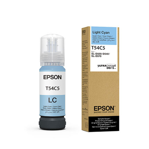 Epson SureLab D570 UltraChrome Light Cyan Ink Bottle 70ml (T54C520) - High-Quality Photo Lab Ink for Professional Printing, Ideal for Photo Studios & Commercial Printing Businesses