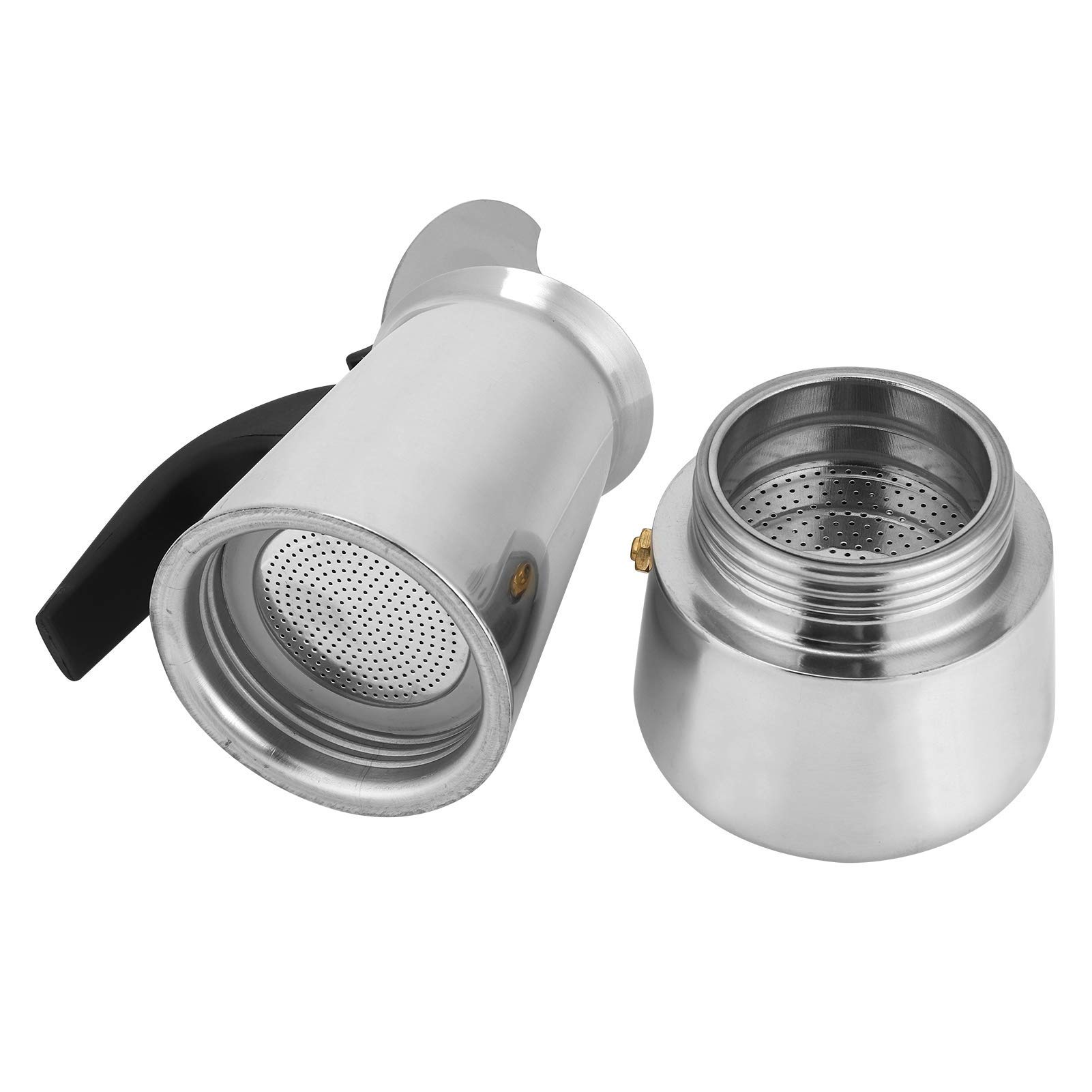 OUKENS 4-Cup Stovetop Espresso Maker - 200ml Italian Moka Pot Coffee Maker, Stainless Steel Percolator for Home & Kitchen - Perfect for Espresso, Camping & Gifts | Induction Compatible Coffee Kettle