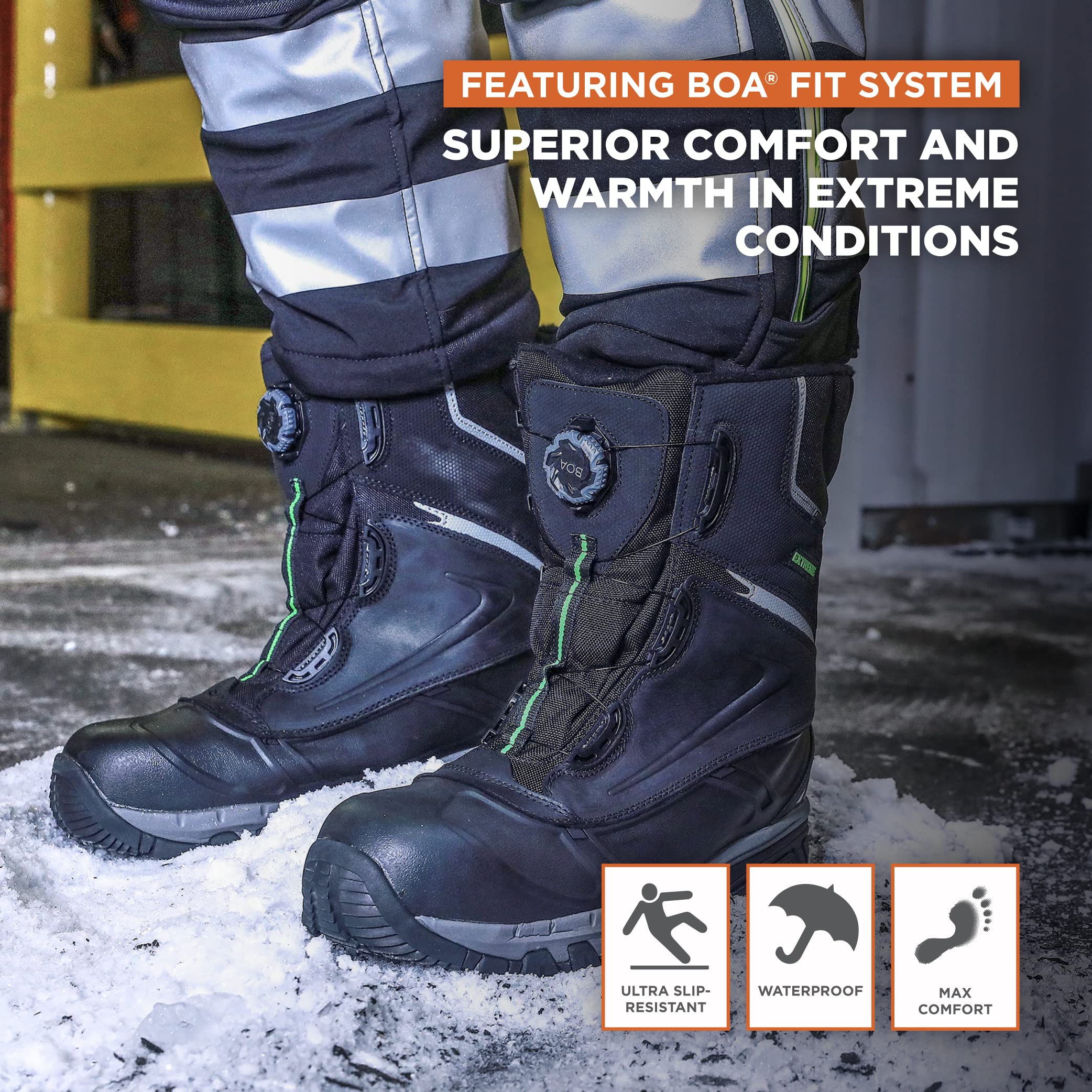 RefrigiWear Extreme Pac Boots for Men - Waterproof Winter Work Boots with -60°F Comfort Rating - Ideal for Construction, Hunting & Outdoor Activities in Extreme Cold Weather