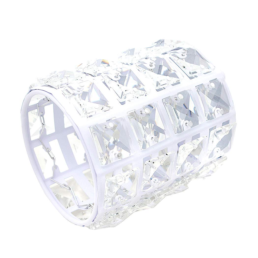 Handmade Crystal Makeup Brush Holder & Eyebrow Pencil Organizer - Stylish Cosmetic Storage for Vanity, Bathroom, Office Desk (Round, White) | Perfect for Makeup Artists & Beauty Enthusiasts