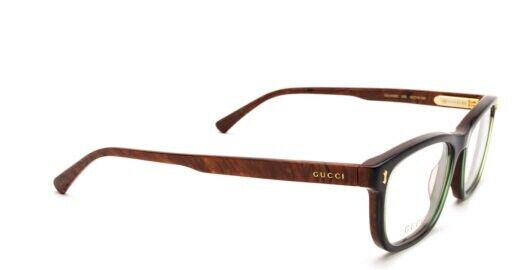 Gucci GG 1046O 006 Brown Rectangle Unisex Eyeglasses - Classic Designer Optical Frames for Men & Women - Perfect for Work, Reading & Fashion Accessories