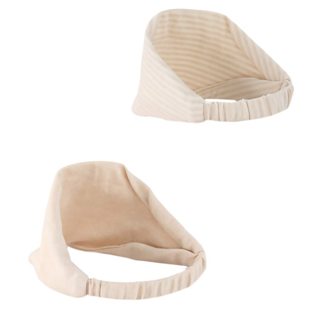 2Pcs Maternity Hat & Chemo Cap - Soft Postpartum Headwear, Cancer Head Cover, Windproof Scarf Turban for Women - Beige (Perfect for Pregnancy, Chemotherapy & Cold Weather Protection)