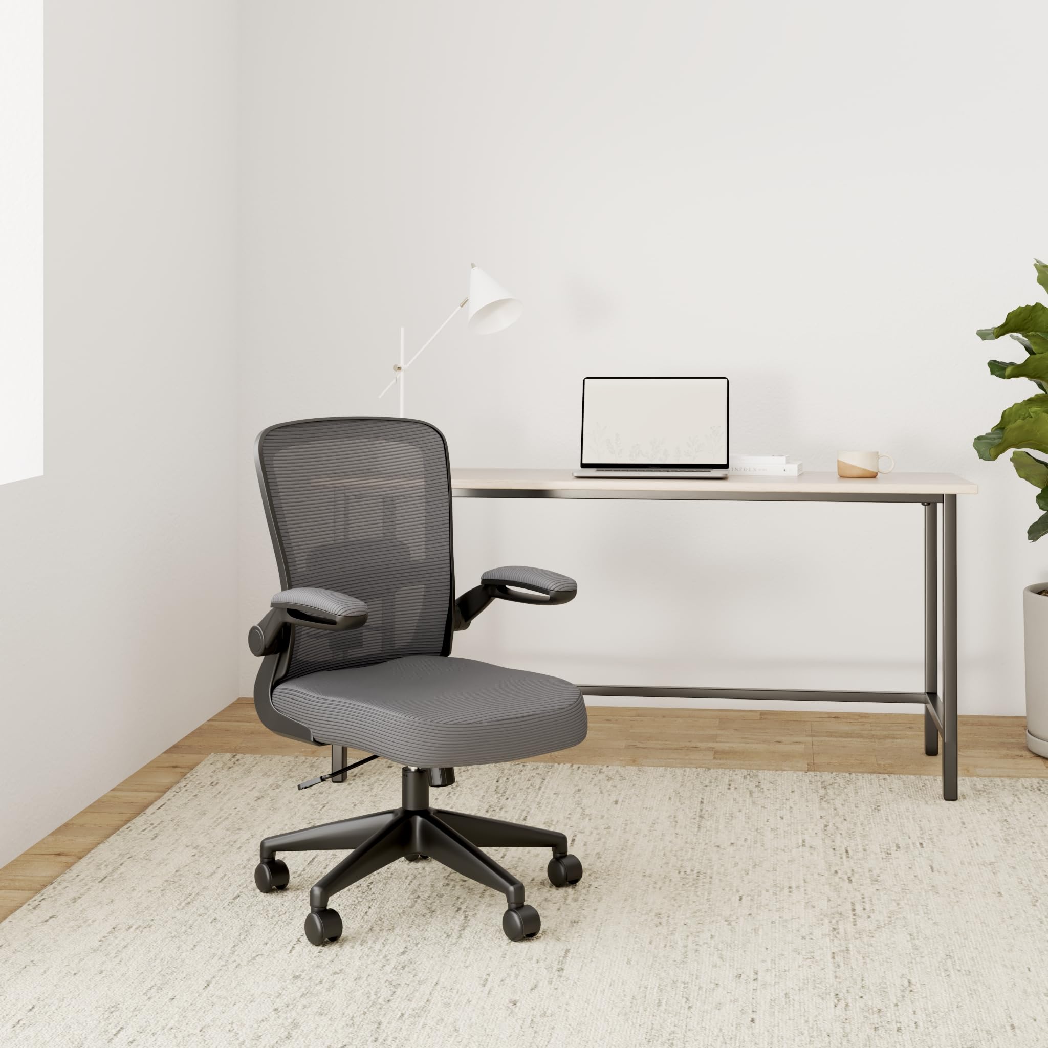 FelixKing Ergonomic Office Chair - Adjustable High Back Lumbar Support Mesh Desk Chair with Flip-up Armrests, Rolling Swivel Computer Task Chair for Home Office - Perfect for Long Work Hours & Video Conferencing