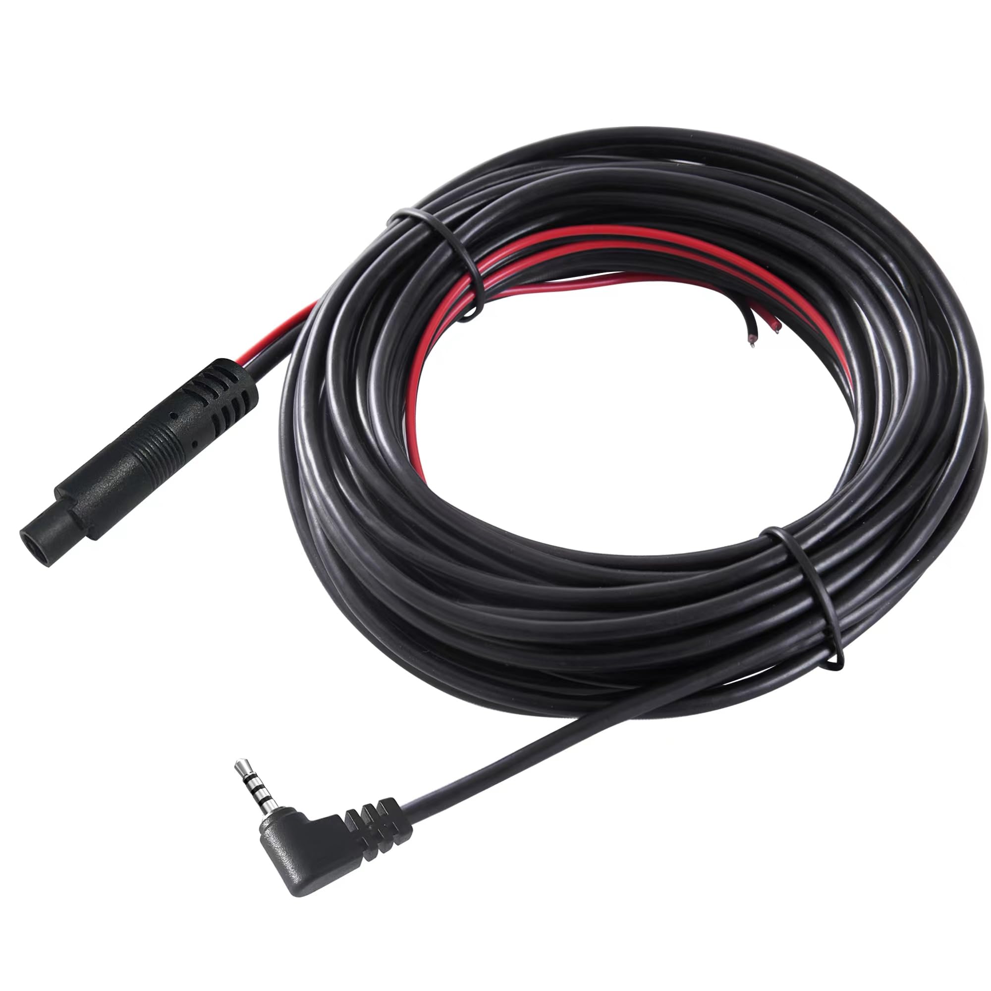 YQMAJIM 25Ft 4P Pure Copper Shielded Dash Cam Rear View Camera Extension Cable - 2.5mm to 4Pin Mirror Backup Camera Replacement Cord for Enhanced Night Vision & Parking Safety | Perfect for Trucks, RVs & Long Vehicle Installations