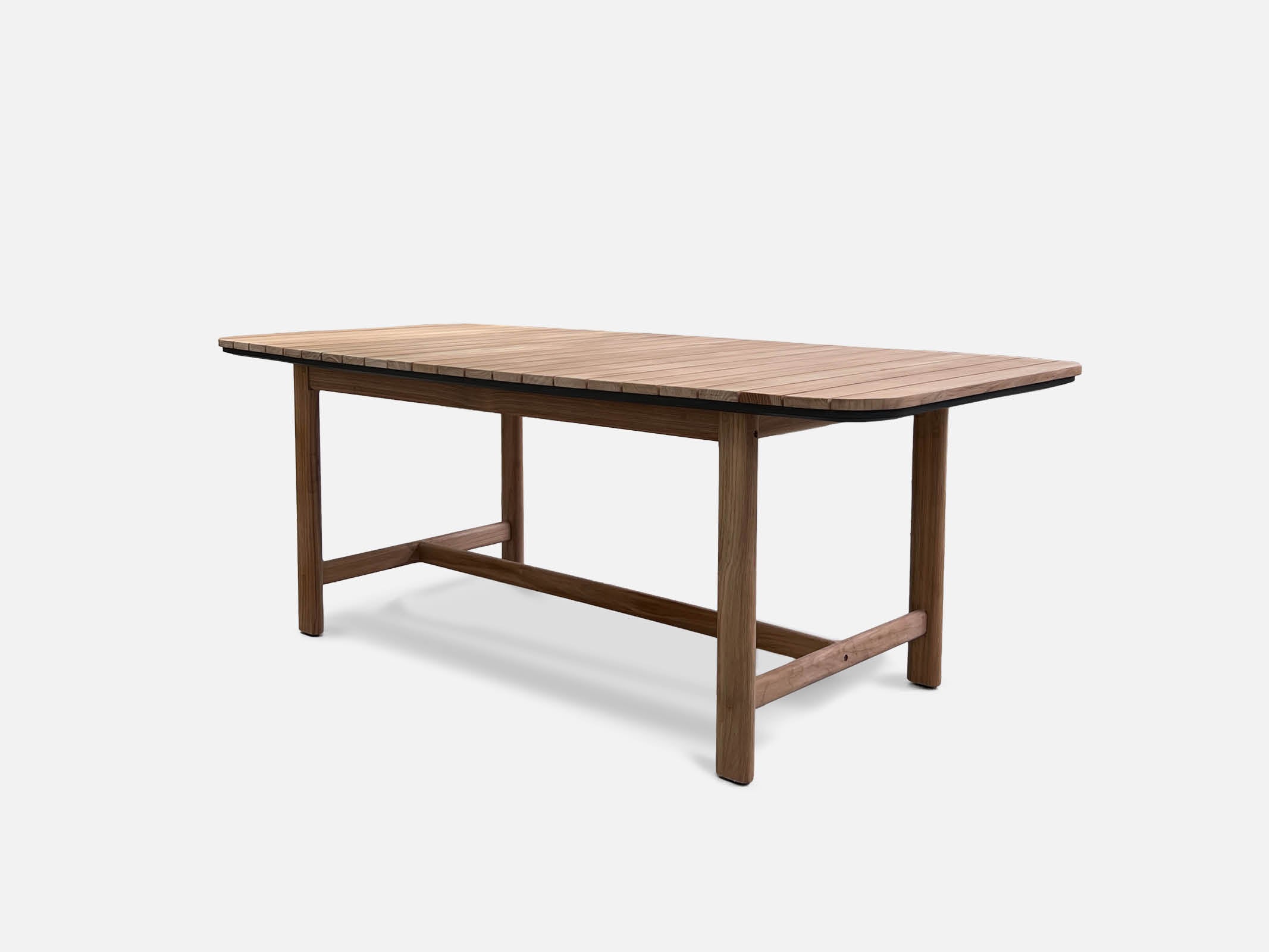 Stylish Curved Teak Dining Table - Modern Round Wooden Table for Kitchen, Dining Room & Outdoor Patio - Perfect for Family Gatherings & Dinner Parties