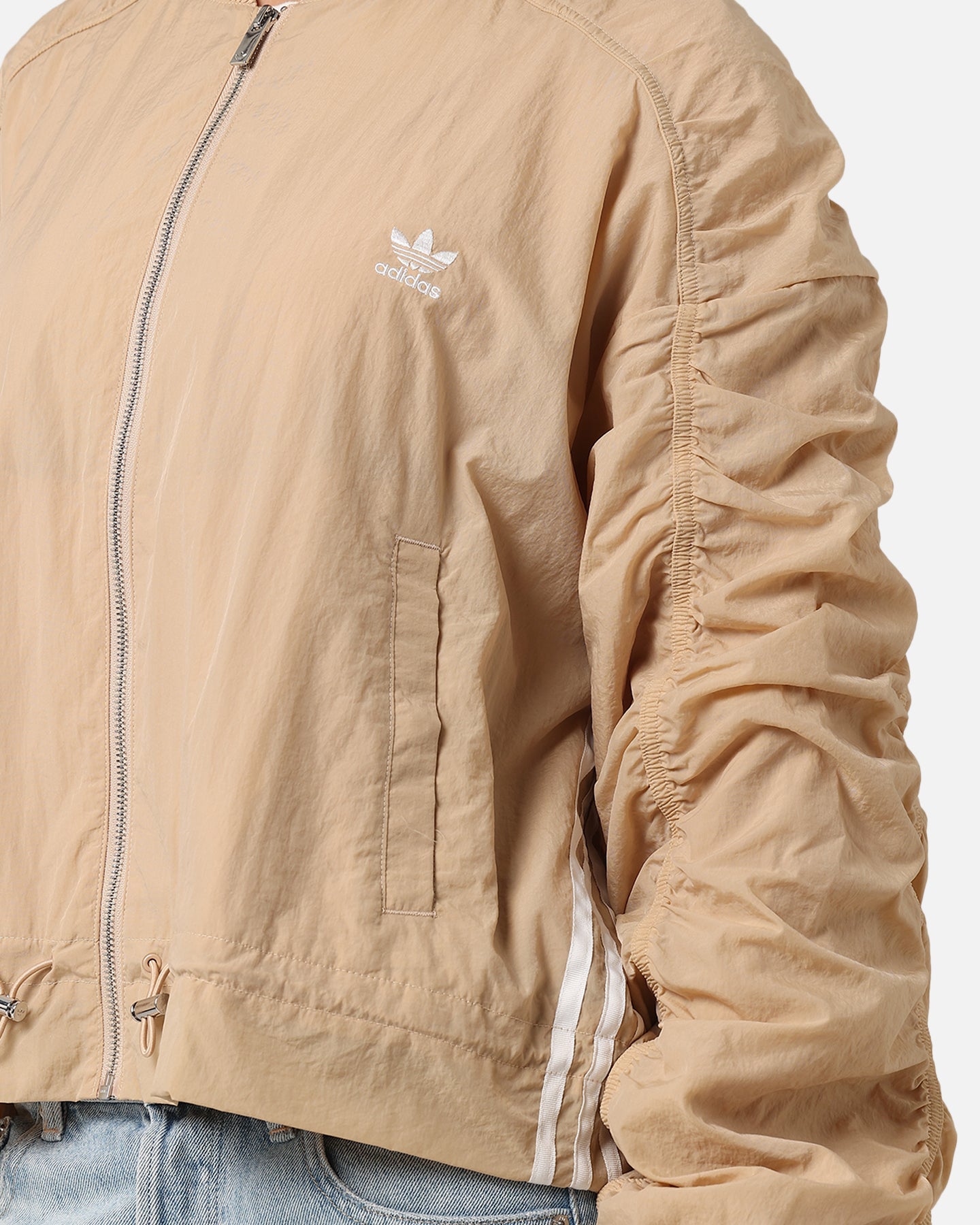 Adidas Women's Lightweight Bomber Jacket - Magic Beige | Stylish Outerwear for Casual Wear, Travel & Everyday Comfort