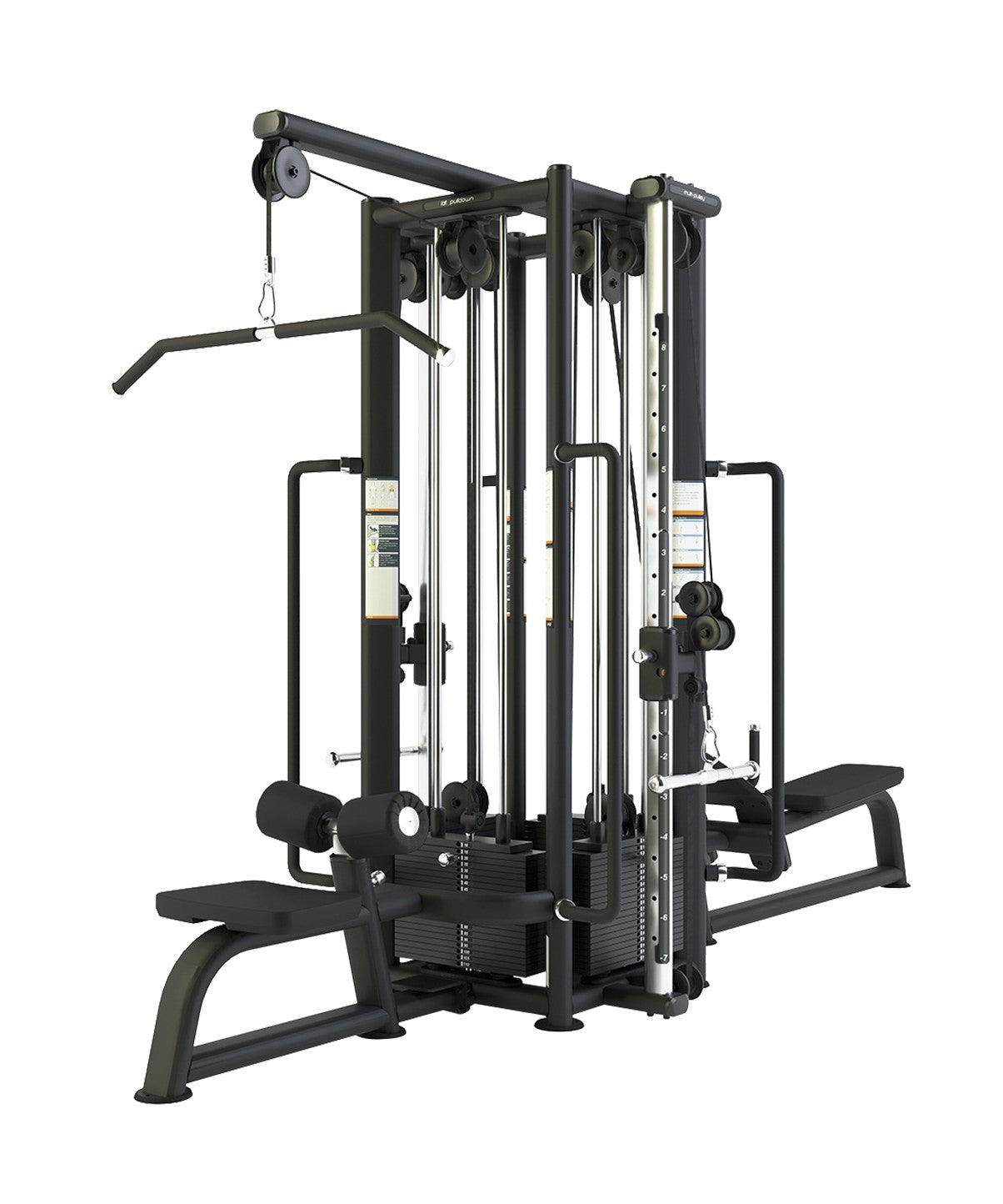 Club Line Four Station Weight Stack Towers - Heavy Duty Home Gym Equipment for Strength Training & Muscle Building - Perfect for Home Workouts & Fitness Enthusiasts