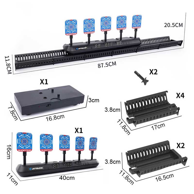 Electronic Scoring Auto Reset Running Shooting 5 Targets - Perfect for Outdoor Shooting Practice, Training & Competition