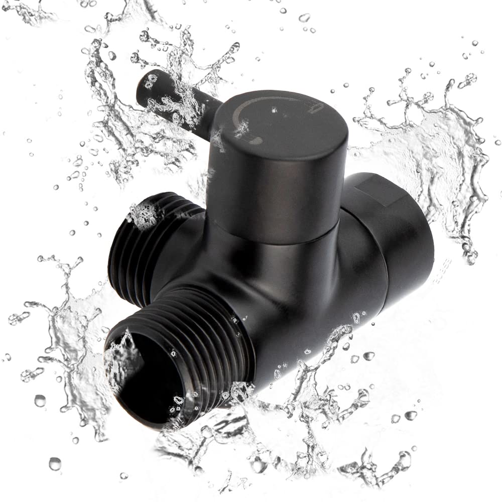 Premium Oil Rubbed Bronze 3-Way Shower Diverter Valve - Universal Metal Shower Arm Splitter for Handheld & Fixed Spray Heads - Durable Shower System Replacement Part - Perfect for Bathroom Renovation & Spa-Like Shower Experience
