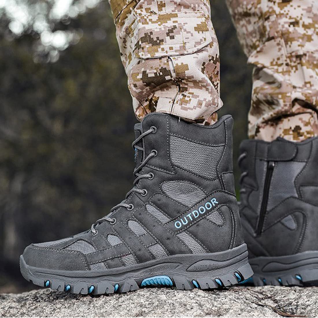 **Men's Lightweight Trail Running Shoes - Waterproof Hiking Boots for Trekking & Outdoor Walking - Perfect for Camping, Backpacking & Adventure Travel**