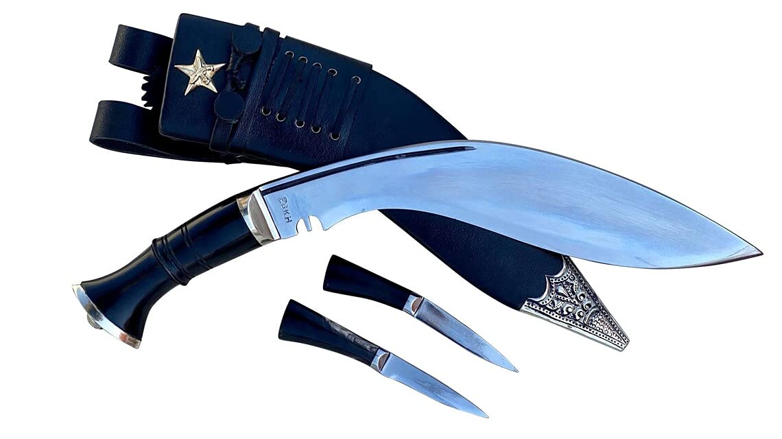 Authentic BSI Historical Khukri Knife - British Army Standard Issue Kukuri with Hand-Forged Nepalese Blade | Military Collectible & Outdoor Survival Tool for Camping, Hunting, and Display
