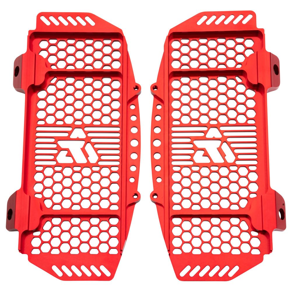 Tusk Billet Aluminum Radiator Guards - Red - Fits GASGAS EC 300 & EX 300 (2021-2025 Models) - Dirt Bike & Off-Road Motorcycle Protection